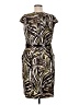 AGB Animal Print Brown Cocktail Dress Size 16 - photo 2