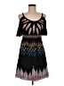 Tibi 100% Silk Chevron-herringbone Aztec Or Tribal Print Black Cocktail Dress Size 8 - photo 1