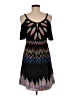 Tibi 100% Silk Chevron-herringbone Aztec Or Tribal Print Black Cocktail Dress Size 8 - photo 2