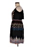 Tibi 100% Silk Chevron-herringbone Aztec Or Tribal Print Black Cocktail Dress Size 8 - photo 5