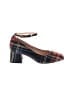 J.Crew Plaid Red Blue Heels Size 8 1/2 - photo 1