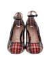 J.Crew Plaid Red Blue Heels Size 8 1/2 - photo 2