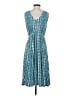 CAbi Argyle Teal Cocktail Dress Size S - photo 2