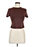Shein Brown Short Sleeve Turtleneck Size 6 - photo 1