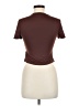 Shein Brown Short Sleeve Turtleneck Size 6 - photo 2