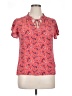 Bobeau 100% Rayon Red Short Sleeve Blouse Size XL - photo 1