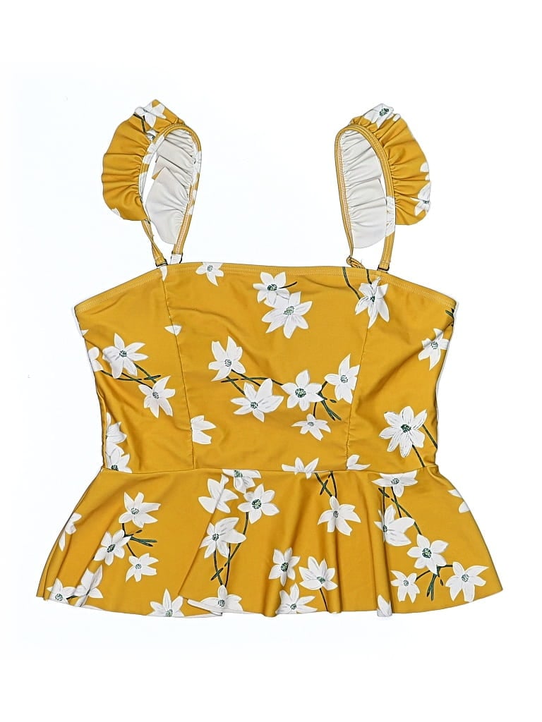 Pre-owned Beachsissi Swimsuit Top Yellow Swimwear