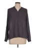 Timing Polka Dots Gray Long Sleeve Blouse Size L - photo 1