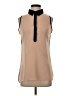 Olive and Oak 100% Polyester Tan Sleeveless Blouse Size S - photo 1