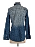 Chico's 100% Cotton Animal Print Blue Long Sleeve Button-Down Shirt Size S - photo 2