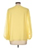 Halogen 100% Polyester Yellow 3/4 Sleeve Blouse Size L - photo 2