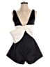 Alexis Color Block Black Romper Size S - photo 1