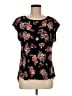 Elle Black Short Sleeve Blouse Size M - photo 1