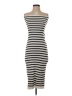 Unbranded 100% Polyester Stripes Gray Casual Dress Size S - photo 1