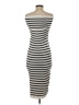 Unbranded 100% Polyester Stripes Gray Casual Dress Size S - photo 2