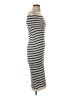 Unbranded 100% Polyester Stripes Gray Casual Dress Size S - photo 4