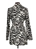 Heart Soul Animal Print Ivory Blazer Size L - photo 2