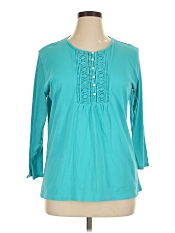 Chaps 3/4 Sleeve Blouse (view 1)