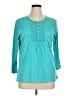 Chaps 100% Cotton Teal 3/4 Sleeve Blouse Size XL - photo 1