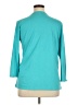 Chaps 100% Cotton Teal 3/4 Sleeve Blouse Size XL - photo 2