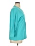 Chaps 100% Cotton Teal 3/4 Sleeve Blouse Size XL - photo 4