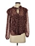 Ann Taylor LOFT 100% Polyester Burgundy Long Sleeve Blouse Size XXS - photo 1