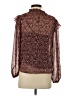 Ann Taylor LOFT 100% Polyester Burgundy Long Sleeve Blouse Size XXS - photo 2