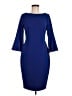 Calvin Klein Solid Blue Cocktail Dress Size 8 - photo 1