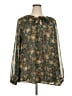 Torrid 100% Polyester Green Long Sleeve Blouse Size 3X Plus (3) - photo 1