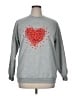 Unbranded 100% Polyester Hearts Gray Sweatshirt Size 1X - photo 1