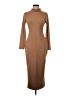 Unbranded Solid Brown Casual Dress Size 0 - photo 1