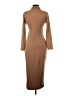 Unbranded Solid Brown Casual Dress Size 0 - photo 2