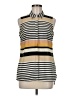 DressBarn 100% Polyester Stripes Ivory Sleeveless Blouse Size M - photo 1