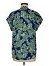 Cynthia Steffe 100% Polyester Paisley Blue Short Sleeve Blouse Size M - photo 2