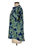 Cynthia Steffe 100% Polyester Paisley Blue Short Sleeve Blouse Size M - photo 5