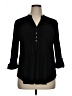 New Directions Black 3/4 Sleeve Blouse Size XL - photo 1
