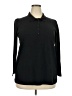 Roaman's 100% Cotton Black Long Sleeve Blouse Size 18 - 20 - photo 1