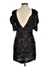 Unbranded 100% Viscose Paisley Black Cocktail Dress Size M - photo 2