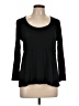 DKNY Black 3/4 Sleeve Top Size L - photo 1