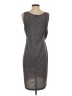 Indygena Solid Gray Casual Dress Size S - photo 2