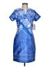 R&M Richards Paisley Blue Casual Dress Size 10 (petite) - photo 1