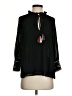 Lulumari 100% Polyester Black 3/4 Sleeve Blouse Size S - photo 1