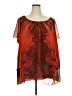 Cato 100% Polyester Orange Short Sleeve Blouse Size 22 - 24 - photo 1