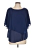 Draper's & Damon's 100% Polyester Blue Short Sleeve Blouse Size XL (petite) - photo 1