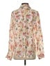 Faherty 100% Linen Floral Ivory Long Sleeve Blouse Size S - photo 2