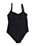 Unbranded Solid Black One Piece Swimsuit Size 14 - photo 2