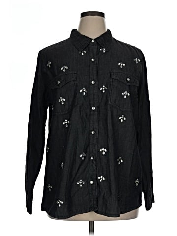 DG^2 by Diane Gilman Long Sleeve Button-Down Shirt (view 1)