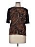 A.L.C. 100% Silk Brown Short Sleeve Top Size 8 - photo 1
