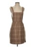 Lulus 100% Polyester Plaid Brown Casual Dress Size S - photo 1