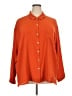 J.Jill 100% Polyester Solid Orange Long Sleeve Blouse Size 3X - photo 1